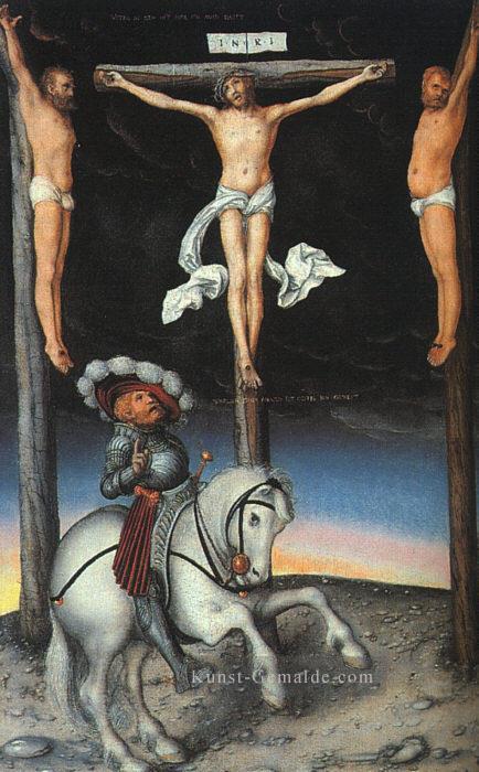 die Kreuzigung mit der konvertierten Centurion Lucas Cranach der Ältere Ölgemälde